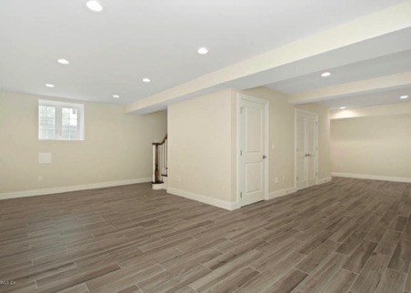 Finished Basement with Stunning floors Finished Basement with Stunning floors